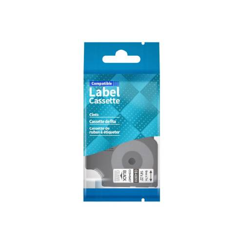 TERMOCONTRAIBLE P/ ROTULADORA DYMO NEGRO S/ BL. 6 MM